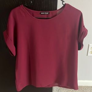 Merlot colored Shein blouse